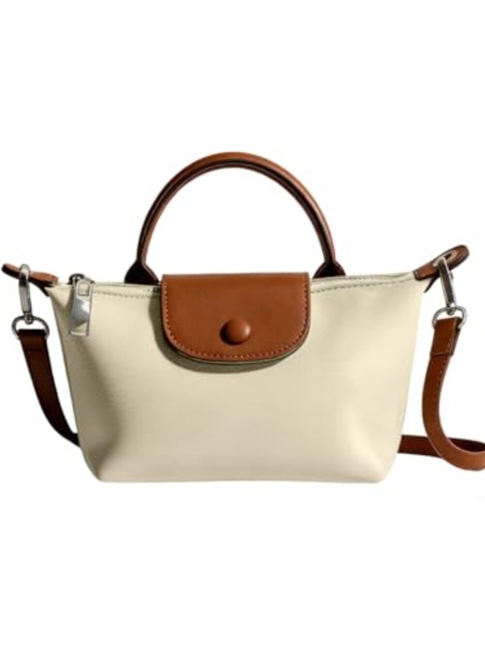 Mini Crossbody Bag for Women Faux Leather Adjustable Strap Zipper Satchel